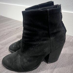 Rag & Bone Suede Black Ankle Boots Size 37